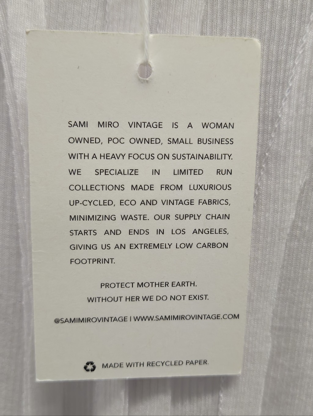 Nwt Sami Miro Vintage Asymmetric Long Sleeve Mini Dress In White Sz S — image 8 of 8